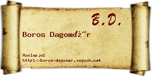 Boros Dagomér névjegykártya